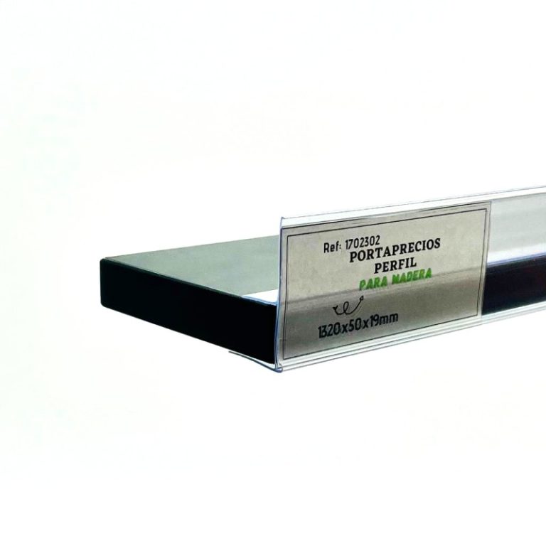 PORTAPRECIOS PERFIL PARA MADERA 1320x50X19mm