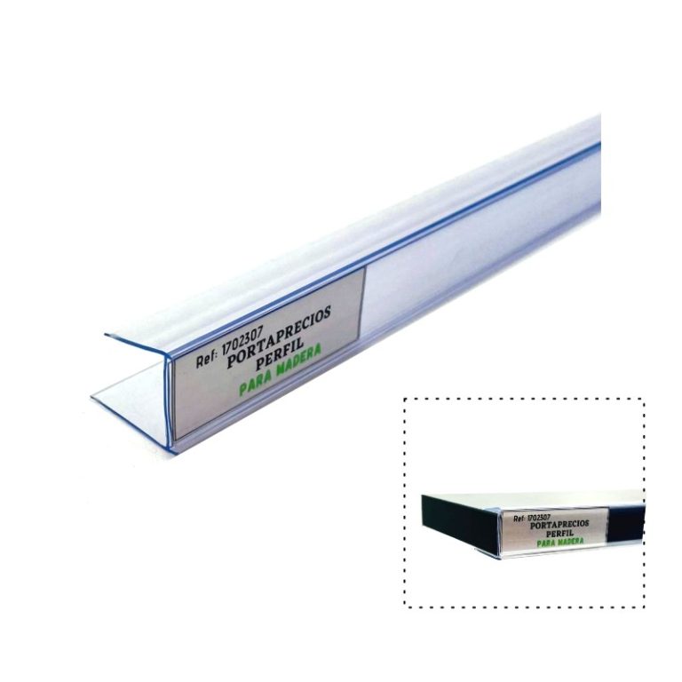 PORTAPRECIOS PERFIL PARA MADERA 1320x22x19mm