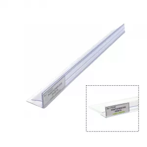 PORTAPRECIOS PERFIL PLASTICO 1320mmx20mm PARA CRISTAL 8mm