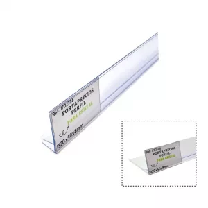 PORTAPRECIOS PERFIL PLASTICO 1320mmx50mm PARA CRISTAL 8mm