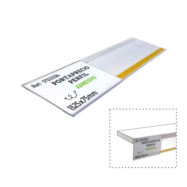 PORTAPRECIO PERFIL ADHESIVO 1325mm x 75mm