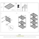 ESTANTERIA TUBO BAMBÚ 91x220cm con 5 ESTANTES ECO 91x46cm