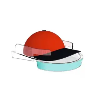 Soporte gorra metacrilato sistema lama