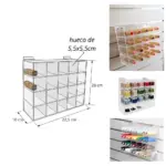 Dispensador con 20 huecos de 5,5x5,5cm 22,5cm x 10cm x 28cm sobremesa y sistema lama