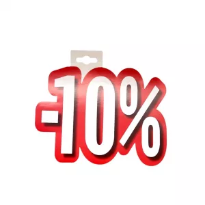 Carteles rebajas descuentos 10% troquelado