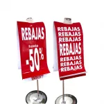 Carteles rebajas forma peto para busto