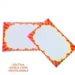 Cartel pizarra para rotuladores NUBE reutilizable doble cara