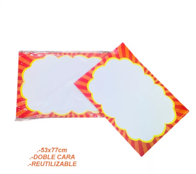 Cartel pizarra para rotuladores NUBE reutilizable doble cara