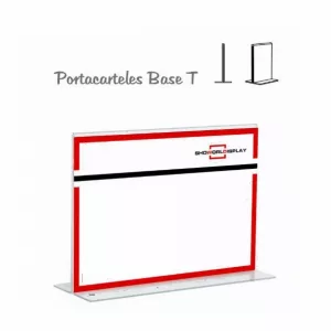 Portacartel menú horizontal 28X18cm