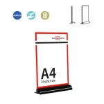 85510-Portacartel-vertical- DINA4-con-base-T-negra