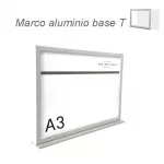 Portacartel marco de aluminio sobremesa doble cara DIN A3