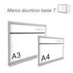 Portacartel marco de aluminio sobremesa doble cara