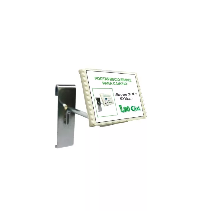 Portaprecios de gancho simple