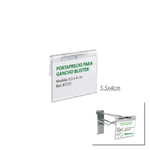 ✅Portaprecios plástico para gancho blister 5,5x4cm