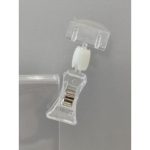 Portaprecios pinza estrecho/sujeción cartel 7.5cm. (En paquete de 5uds)