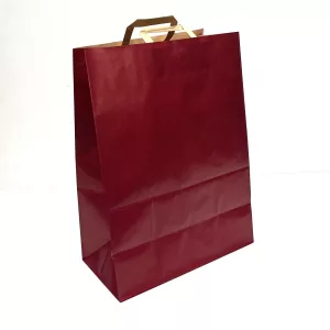 Bolsa papel asa plana liso 32+17x45