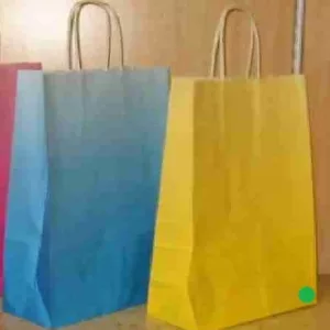 Bolsa de papel asa retorcida liso. Trama