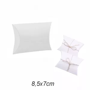 Caja regalo 8,5X7 BLANCO (en paquete de 100uds)