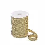 Rollo 100mt cinta elástica 4mm dorada para embalar regalos