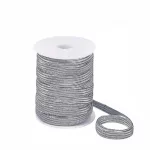 Rollo 100mt cinta elástica 4mm plateada para embalar regalos