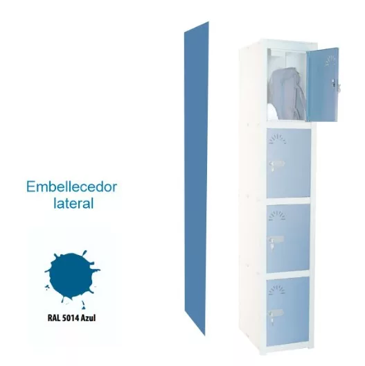 Embellecedor lateral para taquilla de 1800h (azul ral 5014)