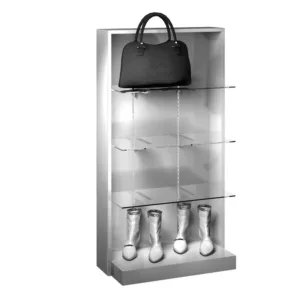 Cabecera góndola estantería madera