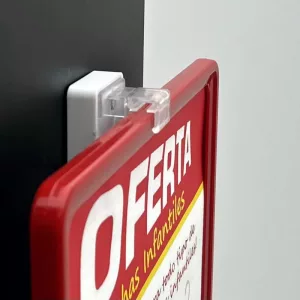 Soporte magnético con clip para cartel