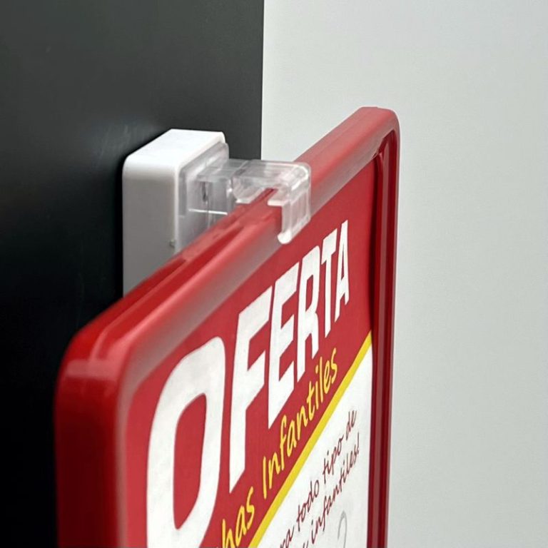 Soporte magnético con clip para cartel