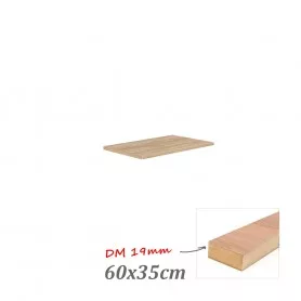 Estante melamina dm 19mm 60x35cm roble