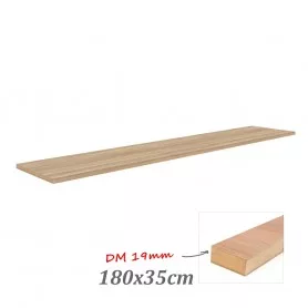 Estante melamina dm 19mm 180x35cm roble