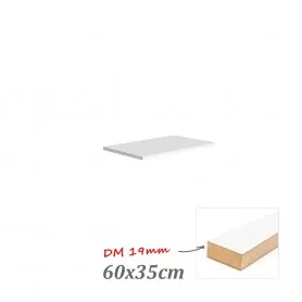 Estante melamina dm 19mm 60x35cm blanco