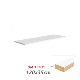 Estante melamina dm 19mm 120x35cm blanco