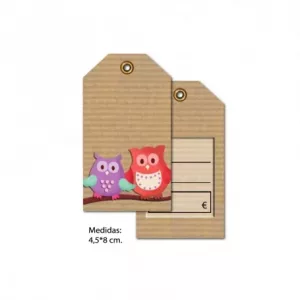 100 etiquetas cartoncillo  buhos