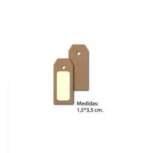 200 etiquetas cartoncillo kraf con margen