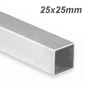 Tubo square 25x25 acero inox - acero inoxidable