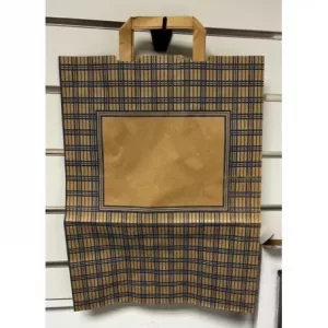 Bolsa papel asa plana gales azul "m"