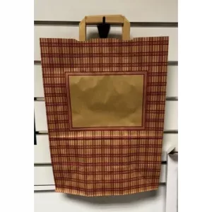 Bolsa papel asa plana gales granate "L"