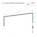 Conjunto iluminación led de mostrador 180cm