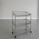 Estantería tubo bambú 91x113,5x46cm con cestas inclinadas