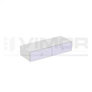 Módulo 2 cajones para mostrador de 100cm M19