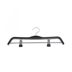 Percha con pinzas negro brillo 37cm (en caja de 100uds).