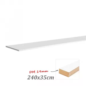 Estante melamina dm 19mm 240x35cm blanco