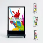 Portacartel led apertura doble cara con BATERIA 80x145cm