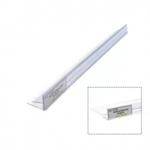 Portaprecios perfil plastico 115mmx20mm para cristal 8mm