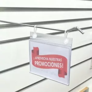 Portaprecios para colgar en varilla