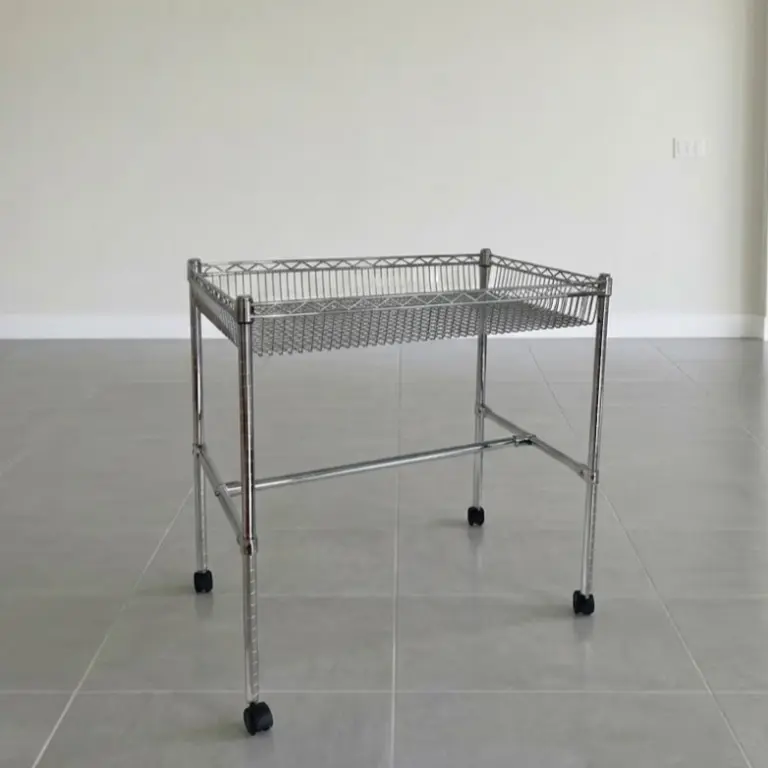 Carro tubo bambú cesta recta 91x60cm