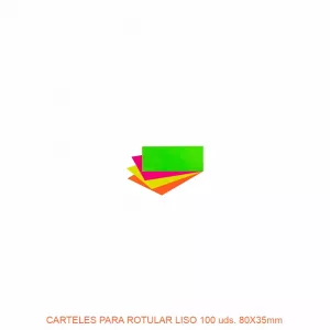 Cartulina fluorescente para carteles 100uds. 80x35mm