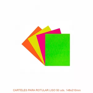 Cartulina fluorescente para carteles 50uds. 148x210mm
