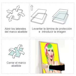 Portacartel Apertura Frontal ALUMINIO