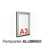 Portacartel Apertura Frontal ALUMINIO